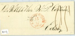 BRIEFOMSLAG Uit 1857 Van AMSTERDAM Naar EDAM (8527) - Lettres & Documents