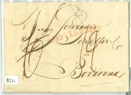 E.o. HANDGESCHREVEN BRIEF Uit 1814 Van AMSTERDAM Naar BORDEAUX FRANCE  (8521) - ...-1852 Prephilately