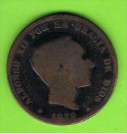 65  ESPAÑA   -  ALFONSO XII  10 Centimos 1879 Patina - First Minting