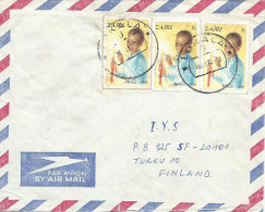 Zaire Congo RDC 1983 Lukala Code Letter B Christmas Child Cover - Oblitérés