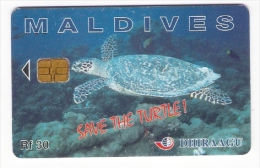 Maldiven - Maldives - Dhiraagu - Save The Turtle - Schildkröte - 202MLDG - Maldiven