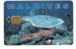 Maldiven - Maldives - Dhiraagu - Save The Turtle - Schildkröte - 291MLDG - Maldive