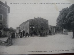 CPA Allan . Drome. Avenue De Grignan Et De Malataverne - Other & Unclassified