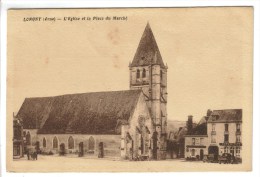 CPSM LONGNY AU PERCHE (OrneL'église Et La Place Du Marché - Longny Au Perche