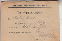 6101 BRENSBACH, Beitragsquittung, Deutscher Turnverein Brensbach 1926 - Erbach