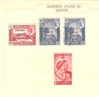 TIMBRES KATHIRI STATE OF SEIYUN SURCHARGES LOT N° 2 - Aden (1854-1963)