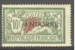 ANDORRE STAMP TIMBRE N° 22 \" MERSON 10F VERT ET ROUGE 1931 \" NEUF Xx TB - Other & Unclassified