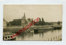 ZELZATE-SELZAETE-KANAL-Peniches-Bateaux-Carte Photo Allemande-Guerre 14-18-1WK-BELGIEN-Flandern- - Eeklo