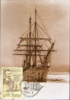 Romania- Maxicard,maximum Postcard -  The Ship "Belgica" Trapped In Pack Ice - Explorers