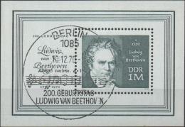 ALLEMAGNE GERMANY RDA DDR Bf  28 FDC Musicien Compositeur BEETHOVEN (2) - 1950-1970