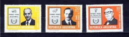 ARGENTINA - 1976 - Argentine Nobel Prize Winners - Sc 1135 To 1137 -  VF MNH - Nuevos