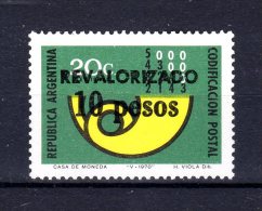 ARGENTINA - 1976 - Post Horn, Surcharged - Sc 1082 -  VF MNH - Nuevos
