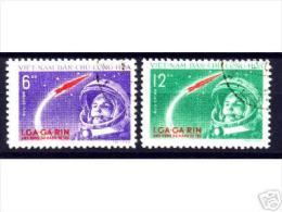 Vietnam / Nordvietnam: 'Wostok-1 - Gagarin, 1961' / 'Vostok In Space', Mi. 166-167; Yv. 228-229; Sc. 160-161 Oo - Asien