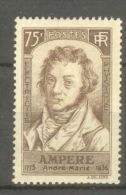 FRANCE STAMP TIMBRE N° 310 \" AMPERE 75c BRUN 1936 \" NEUF Xx SUP - Other & Unclassified