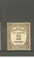 FRANCE STAMP TIMBRE TAXE N° 62 \" 2F SEPIA \" NEUF Xx TTB - Sonstige & Ohne Zuordnung