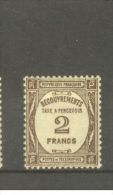 FRANCE STAMP TIMBRE TAXE N° 62 \" 2F SEPIA \" NEUF Xx TTB - Autres & Non Classés