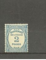 FRANCE STAMP TIMBRE TAXE N° 61 \" 2F BLEU \" NEUF Xx TTB - Andere & Zonder Classificatie