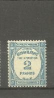 FRANCE STAMP TIMBRE TAXE N° 61 \" 2F BLEU \" NEUF Xx TTB - Other & Unclassified