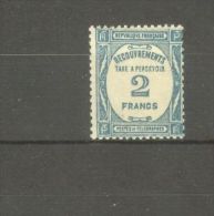 FRANCE STAMP TIMBRE TAXE N° 61 \" 2F BLEU \" NEUF Xx TB - Andere & Zonder Classificatie