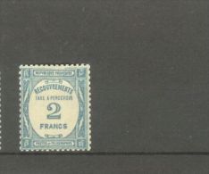 FRANCE STAMP TIMBRE TAXE N° 61 \" 2F BLEU \" NEUF Xx TB - Andere & Zonder Classificatie