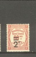 FRANCE STAMP TIMBRE TAXE N° 54 \" 2F SUR 60c ROUGE \" NEUF Xx SUP - Sonstige & Ohne Zuordnung