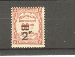 FRANCE STAMP TIMBRE TAXE N° 54 \" 2F SUR 60c ROUGE \" NEUF Xx TTB - Other & Unclassified