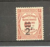 FRANCE STAMP TIMBRE TAXE N° 54 \" 2F SUR 60c ROUGE \" NEUF Xx TTB - Autres & Non Classés