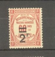 FRANCE STAMP TIMBRE TAXE N° 54 \" 2F SUR 60c ROUGE \" NEUF Xx TTB - Otros & Sin Clasificación