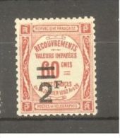 FRANCE STAMP TIMBRE TAXE N° 54 \" 2F SUR 60c ROUGE \" NEUF Xx TTB - Otros & Sin Clasificación