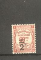 FRANCE STAMP TIMBRE TAXE N° 54 \" 2F SUR 60c ROUGE \" NEUF Xx TTB - Other & Unclassified