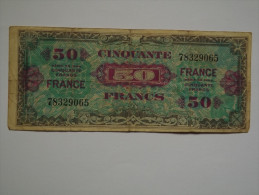 BILLET FRANCE - P.122 - 50 FRANCS - MONNAIE MILITAIRE ALLIE - SERIE 1944 - 1945 Verso Frankreich