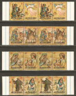 Aitutaki 1977 Mi# 262-269 ** MNH - 4 Strips Of 4 (2 Set) - Christmas (I) - Aitutaki