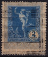 1930 Hungary - Value Added Tax (VAT) FISCAL BILL Tax - Revenue Stamp - 2 P - Used - Fiscale Zegels