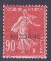ANDORRE N° 12 \" SEMEUSE 90c ROUGE \" NEUF Xx TTB - Other & Unclassified