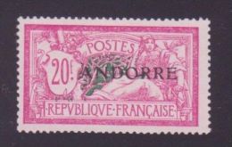 ANDORRE STAMP TIMBRE N° 23 \" TYPE MERSON 20F SURCHARGE \" NEUF Xx TB, SIGNE - Autres & Non Classés