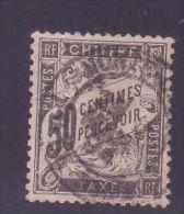 FRANCE TAXE 20 \" 50c NOIR \" OBLITERE TTB - Other & Unclassified