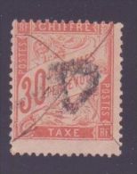 FRANCE TAXE 34 \" 30c ROUGE-ORANGE \" OBLITERE TB - Andere & Zonder Classificatie