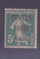 FRANCE PREOBLITERE 24 \" POSTES PARIS 1920 \" NEUF Xx TTB - Sonstige & Ohne Zuordnung