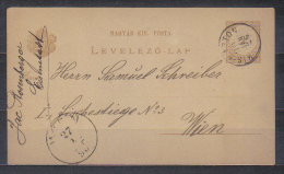 Hungary Postal Stationery Card , Posted 1890 Kis-Marton To Wien  , Quatity See Scan - Briefe U. Dokumente