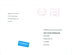 Ungarn MP. Biatorbagy Poststempel 2012 Label Brief Nach Deutschland - Hojas Completas