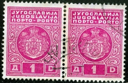 YUGOSLAVIA, STEMMI, COATS OF ARMS, SEGNATASSE, 1931, FRANCOBOLLI USATI - Strafport