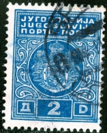 YUGOSLAVIA, STEMMI, COATS OF ARMS, SEGNATASSE, 1931, FRANCOBOLLO USATO, Scott J25 - Timbres-taxe