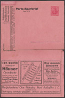 Allemagne 1921. Carte-lettre Annonces. Bad Salzuflen. Vélos, Motos, Pneus En Caoutchouc, Cigares, Vin, Bière, Tapis - Bières
