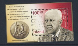 ISLANDE 2002  H.K. Laxness  YVERT N°B30  NEUF MNH** - Blocks & Kleinbögen