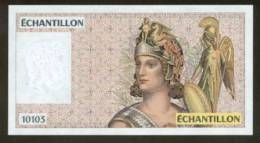 SPECIMEN ECHANTILLON N° 10103 VIGNETTE ATHENA REGLAGE DU 100 FRANCS DELACROIX PAPIER FIDUCIAIRE FILIGRANE. - Fictifs & Spécimens