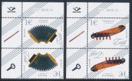 ESTONIA/Estland EESTI EUROPA 2014 "National Music Instruments" Set Of 2v** Tetebeche - 2014