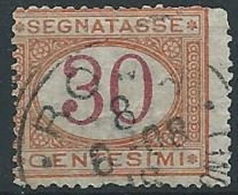 1890-94 REGNO USATO SEGNATASSE 30 CENT - ED431 - Strafport
