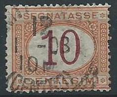 1890-94 REGNO USATO SEGNATASSE 10 CENT - ED433 - Strafport