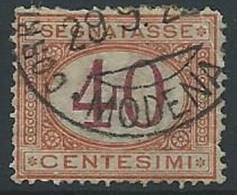 1890-94 REGNO USATO SEGNATASSE 40 CENT - ED433 - Postage Due