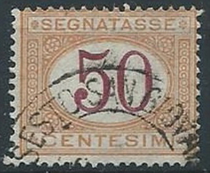 1890-94 REGNO USATO SEGNATASSE 50 CENT - ED434 - Strafport